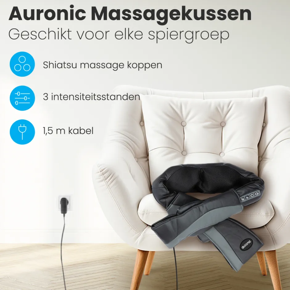 Auronic Shiatsu Massagekussen< Massageapparaten