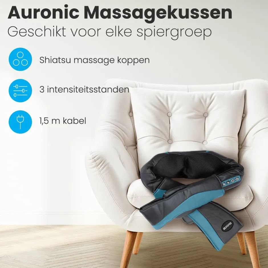 Auronic Shiatsu Massagekussen< Massageapparaten