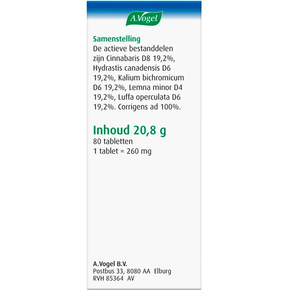 A.Vogel Cinuforce Tabletten< Natuurlijke Zelfzorgmiddelen