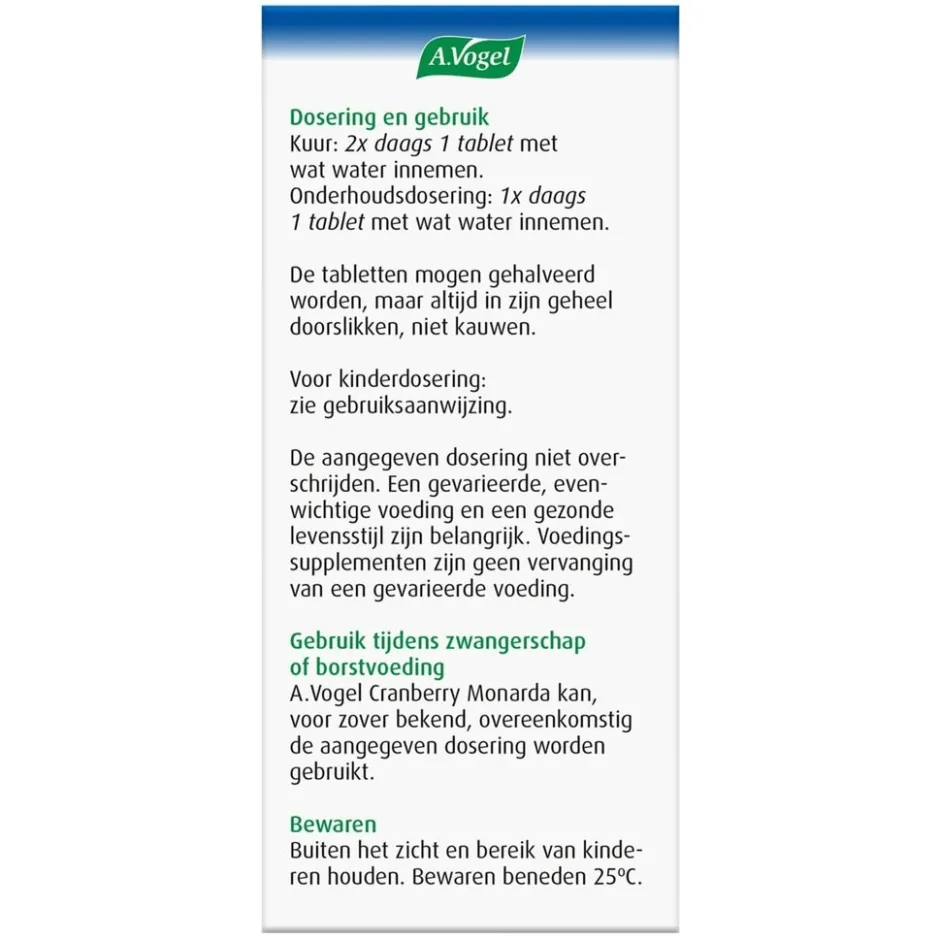 Cranberry Monarda Tabletten|A.Vogel