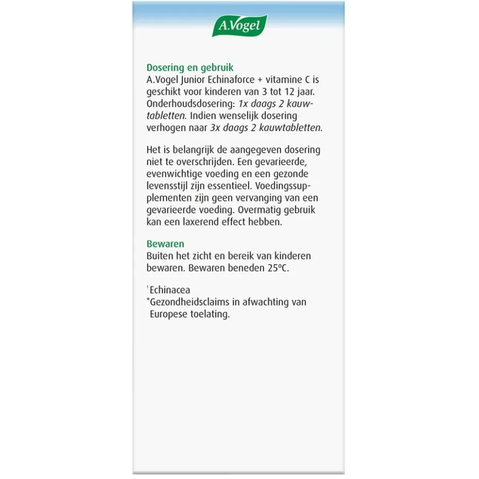 Echinaforce Junior + Vitamine C Kauwtabletten|A.Vogel Online