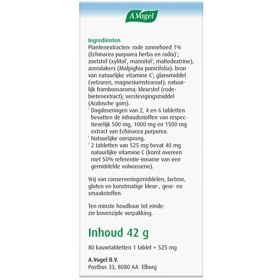 Echinaforce Junior + Vitamine C Kauwtabletten|A.Vogel Online