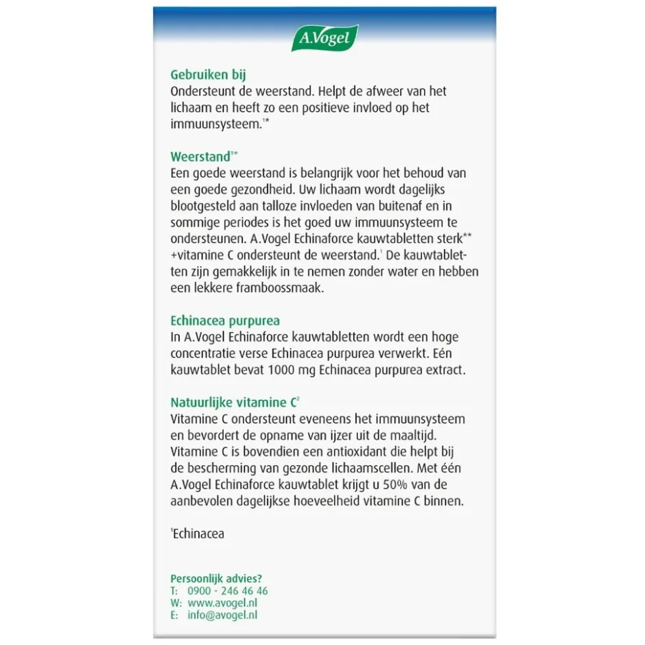 Echinaforce Sterk** + Vitamine C Kauwtabletten|A.Vogel