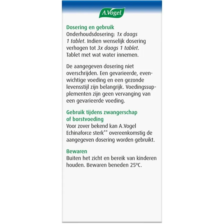 A.Vogel Echinaforce Sterk** Tabletten< Natuurlijke Supplementen|Weerstand En Energie