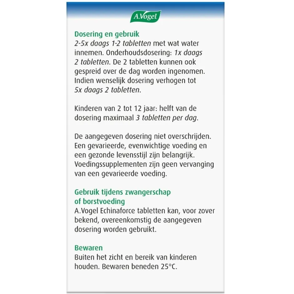 A.Vogel Echinaforce Tabletten< Natuurlijke Supplementen|Weerstand En Energie