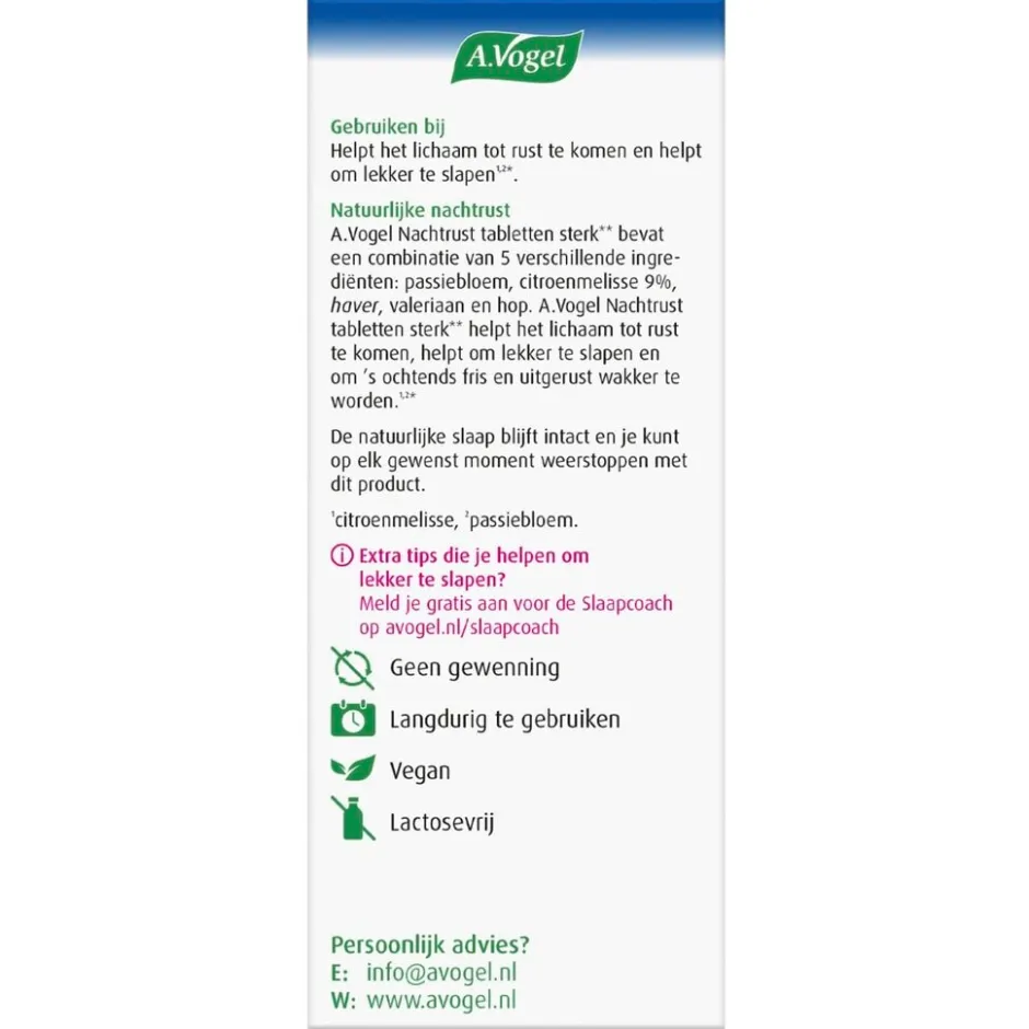 Nachtrust Sterk** Tabletten|A.Vogel Online