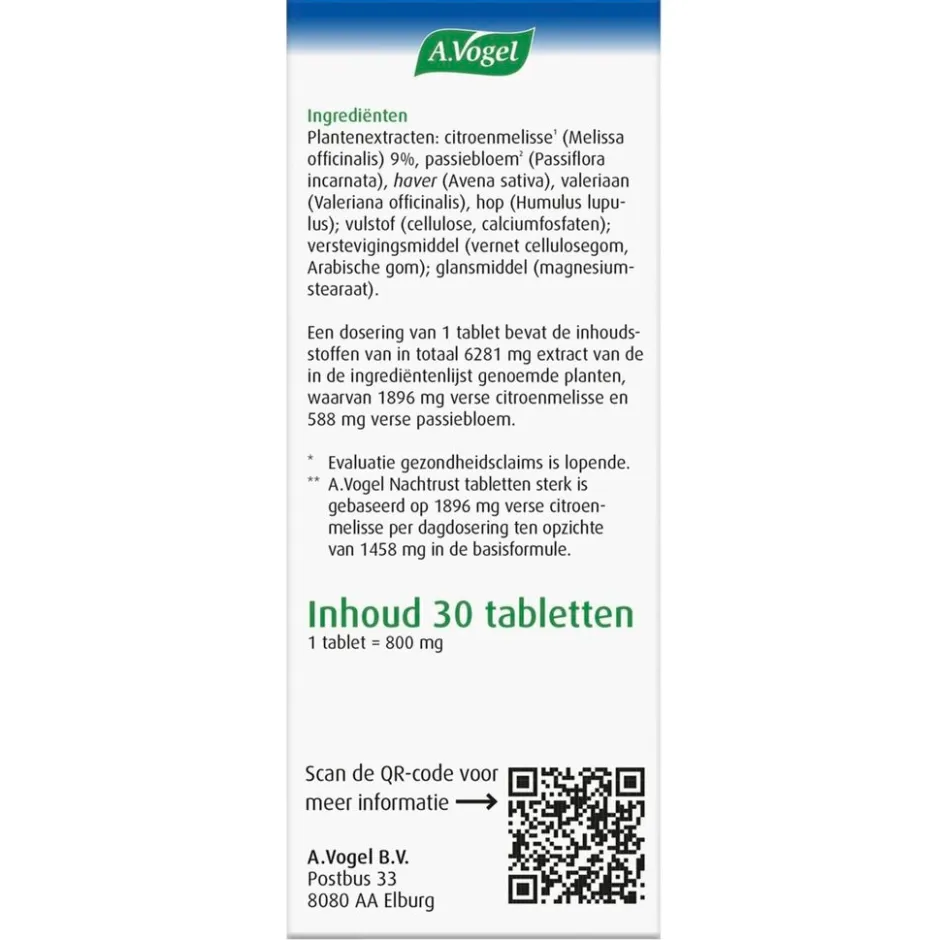 Nachtrust Sterk** Tabletten|A.Vogel Online