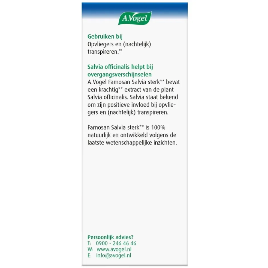 Overgang Famosan Salvia Sterk** Tabletten|A.Vogel Sale