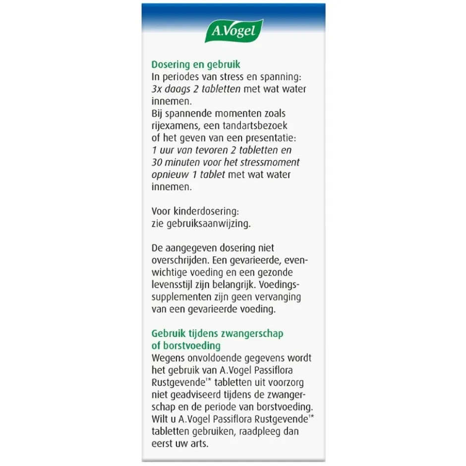 Rustgevend Passiflora Complex Tabletten|A.Vogel New