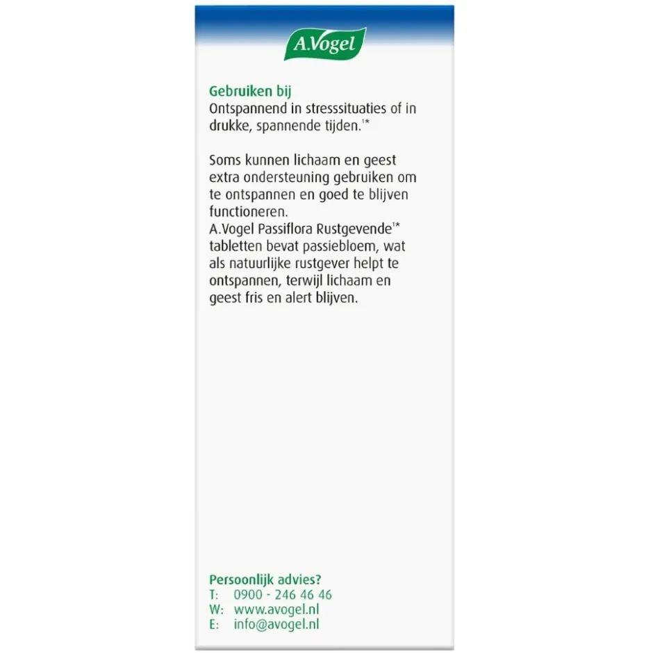 Rustgevend Passiflora Complex Tabletten|A.Vogel New