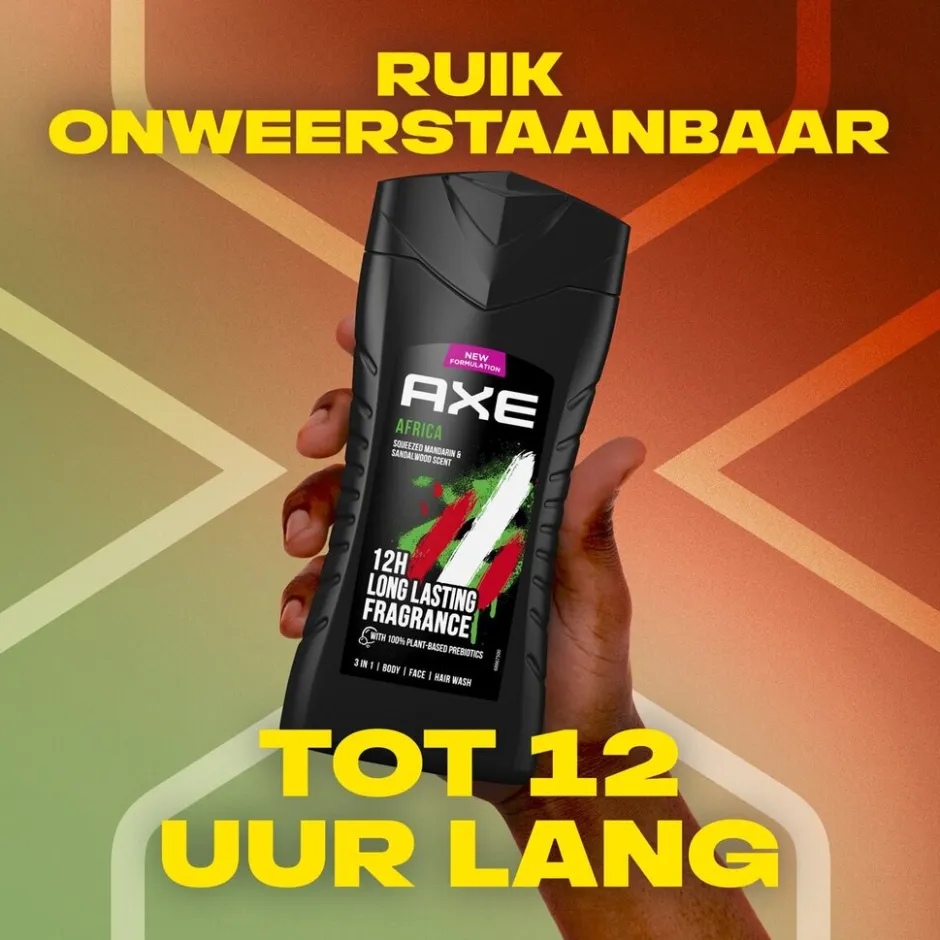 Axe Africa 3-In-1 Douchegel en Shampoo< Douchegel