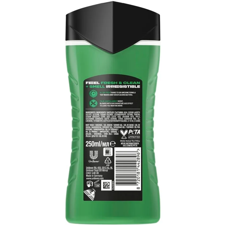 Jungle Fresh Extra Fresh 3-in-1 Douchegel|Axe