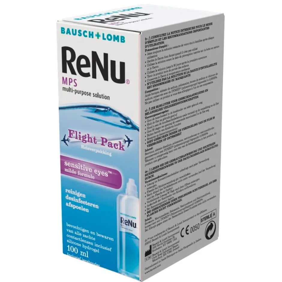 Bausch & Lomb ReNu MPS Sensitive Eyes Flightpack< Lenzenvloeistof|Mini Reisverpakkingen
