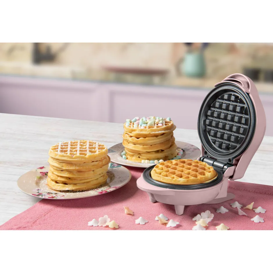 Bestron Mini Wafelijzer 550W Roze| Discount