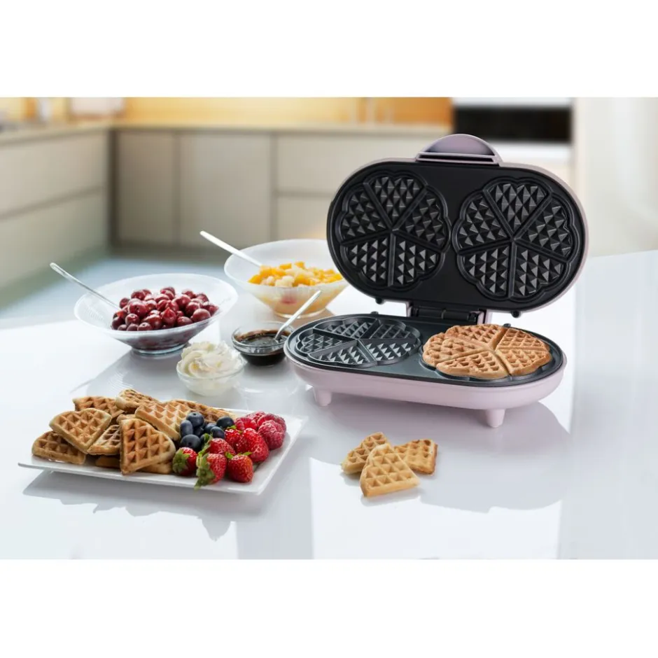 Bestron Wafelijzer ADWM1000P Roze| Clearance