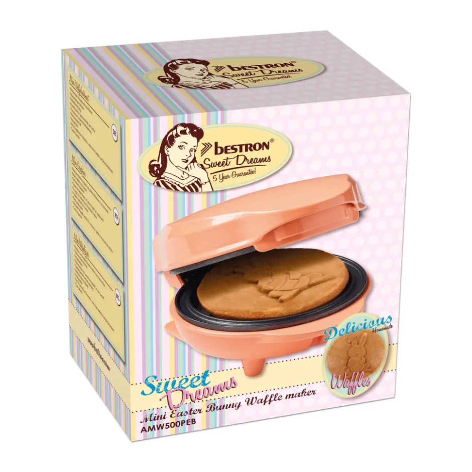 Bestron Wafelijzer AMW500PEB Oranje< Snackapparaten