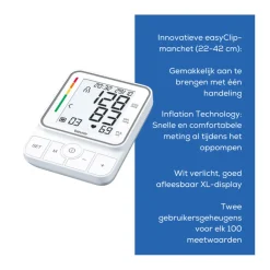 Beurer BM 51 easyClip Bloeddrukmeter Bovenarm< Bloeddrukmeters