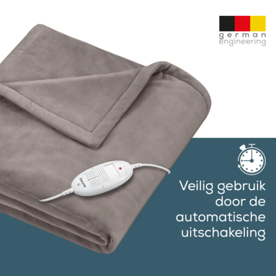Beurer HD 75 Cosy Taupe Warmtedeken< Slapen|Warmteproducten