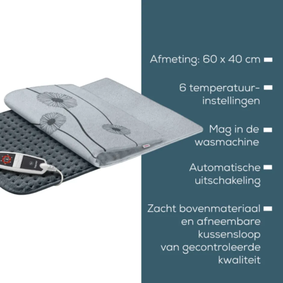 Beurer HK 125 Cosy Grey Warmtekussen< Warmteproducten