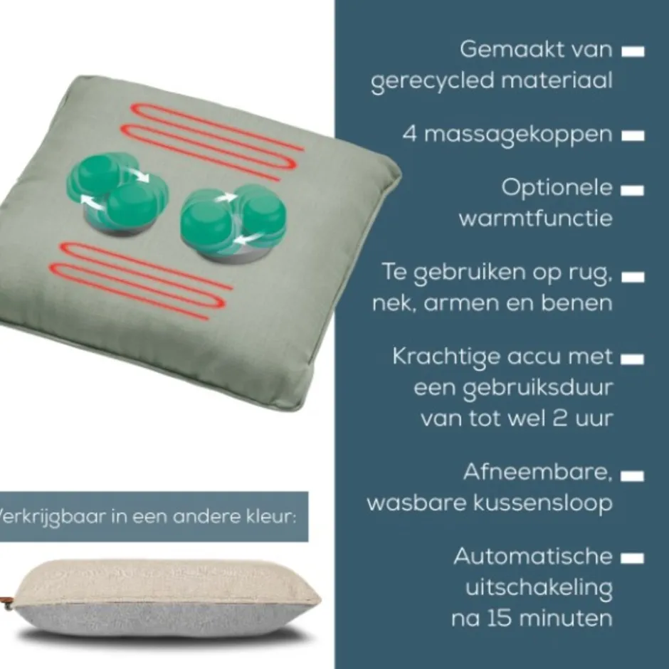 Beurer MG 139 Mint Elektrisch Massagekussen met warmte< Massageapparaten