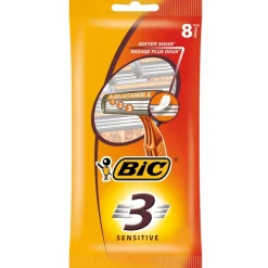 Bic 3 Sensitive Scheermesjes<Heren Scheermesjes