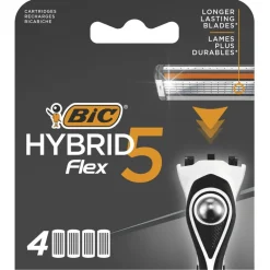 Bic Hybrid5 Flex Navul Scheermesjes<Heren Scheermesjes