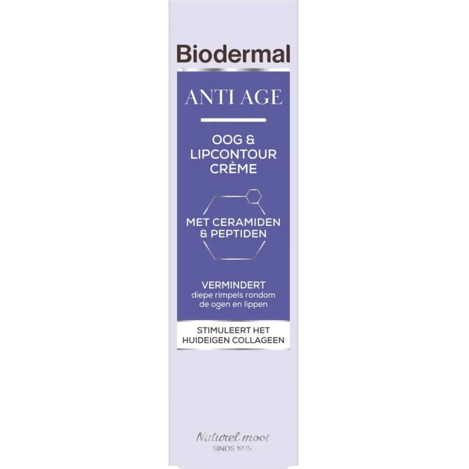 Biodermal Anti-Age Oog & Lipcountourcrème< Oogcreme