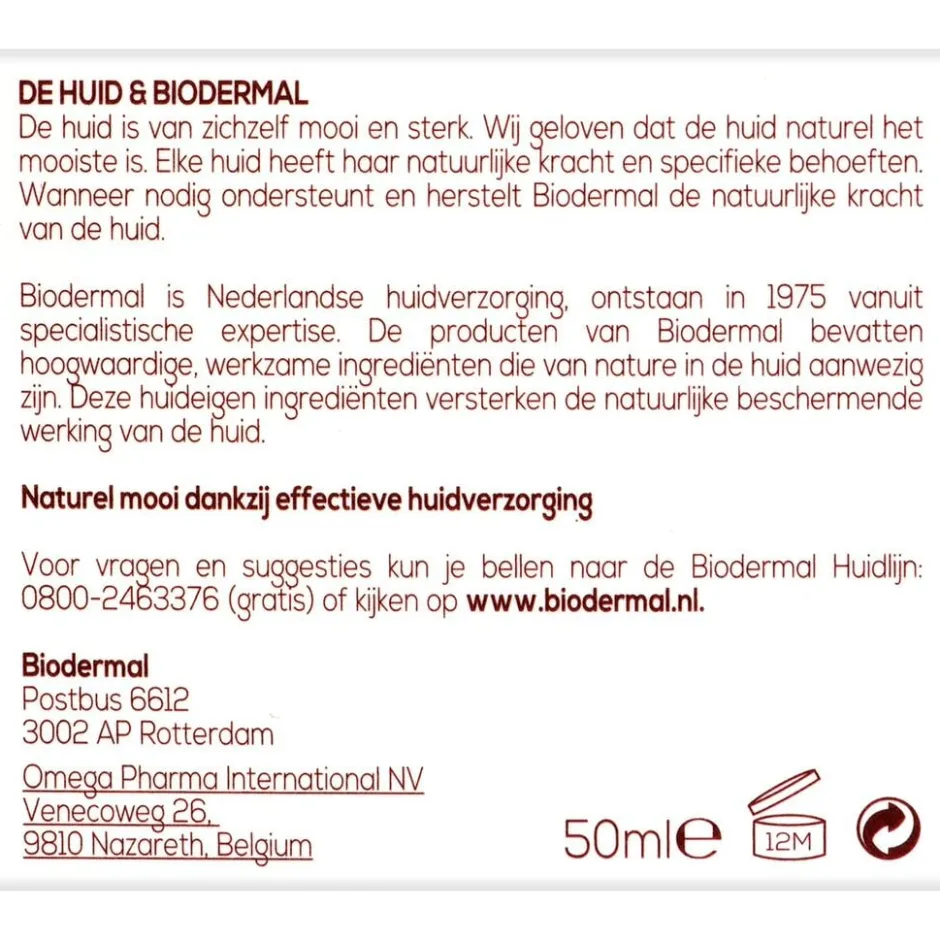Biodermal Dagcrème voor de Droge en Gevoelige Huid< Dagcreme