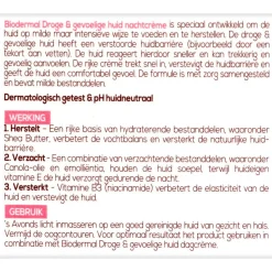 Nachtcrème voor de Droge en Gevoelige Huid|Biodermal Sale