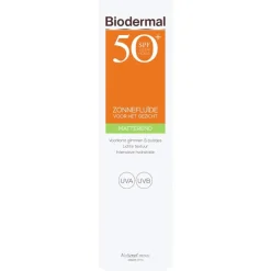 Biodermal SPF50+ Matterende Zonnefluïde voor je Gezicht< Zonnebrand