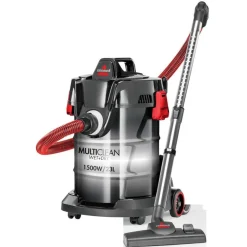 MultiClean 23L Nat/droog stofzuiger - 2026M Grijs - Rood|Bissell Best