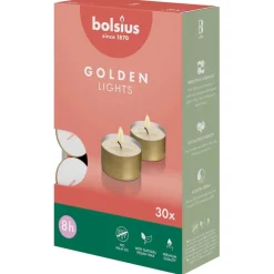 Bolsius Golden Lights 8-Uur Waxinelichtjes< Woonaccessoires