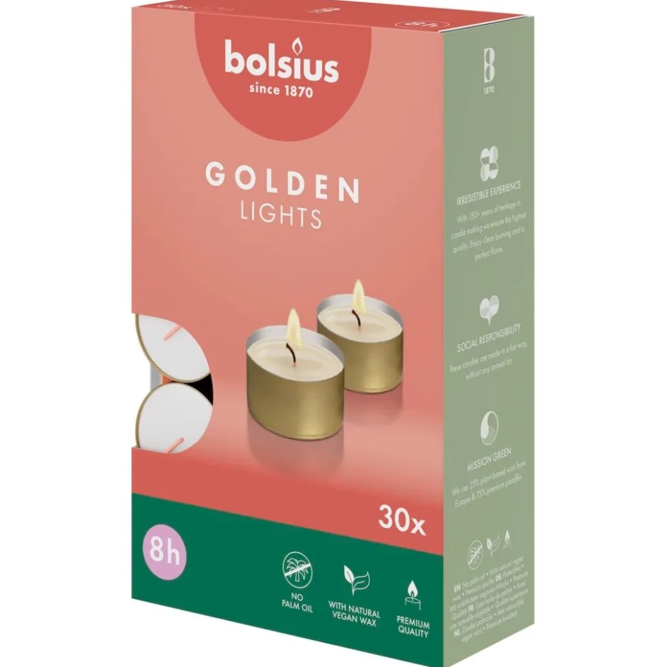 Bolsius Golden Lights 8-Uur Waxinelichtjes< Woonaccessoires