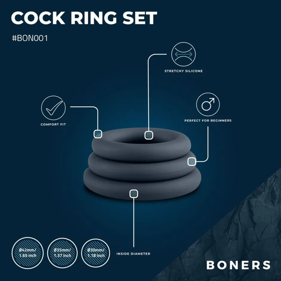 3-Delige Cockringen Set|Boners Best
