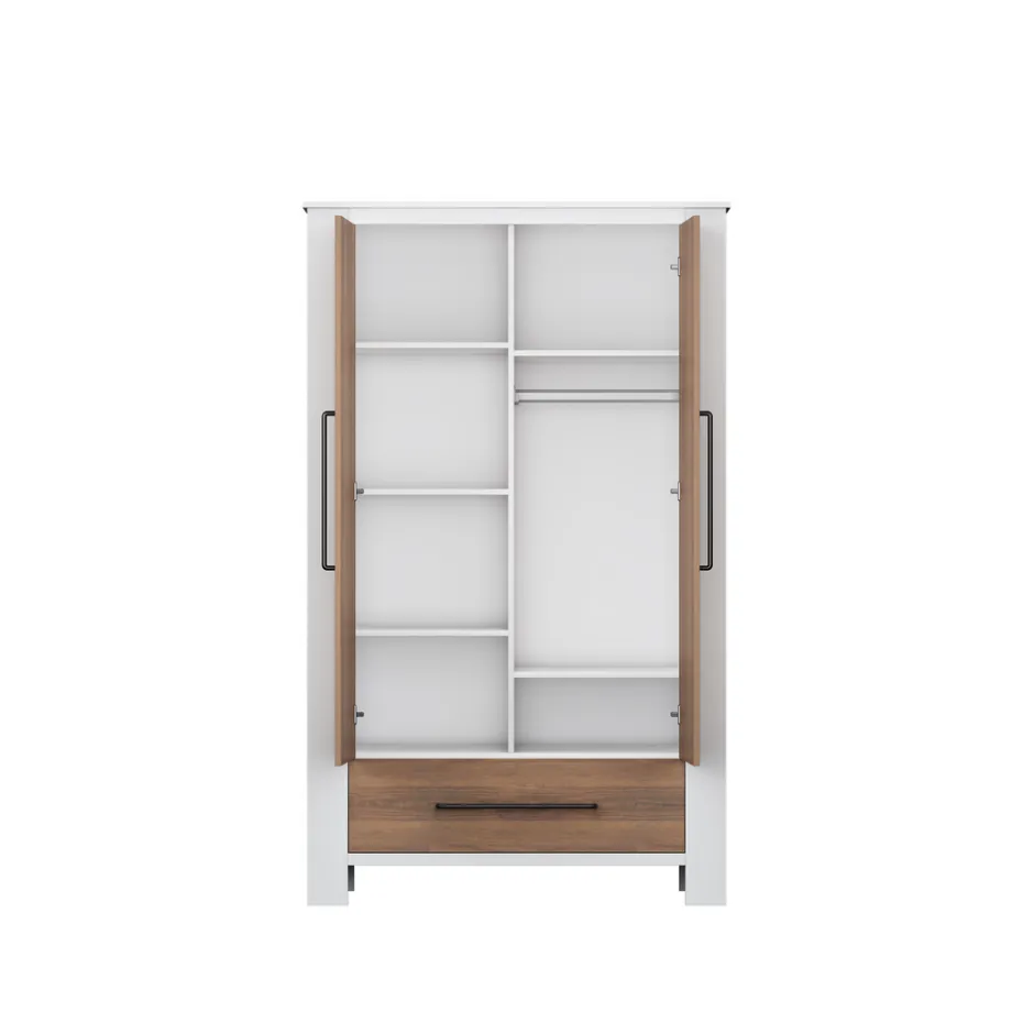 Born Lucky Kledingkast Dallas Walnut< Kledingkasten