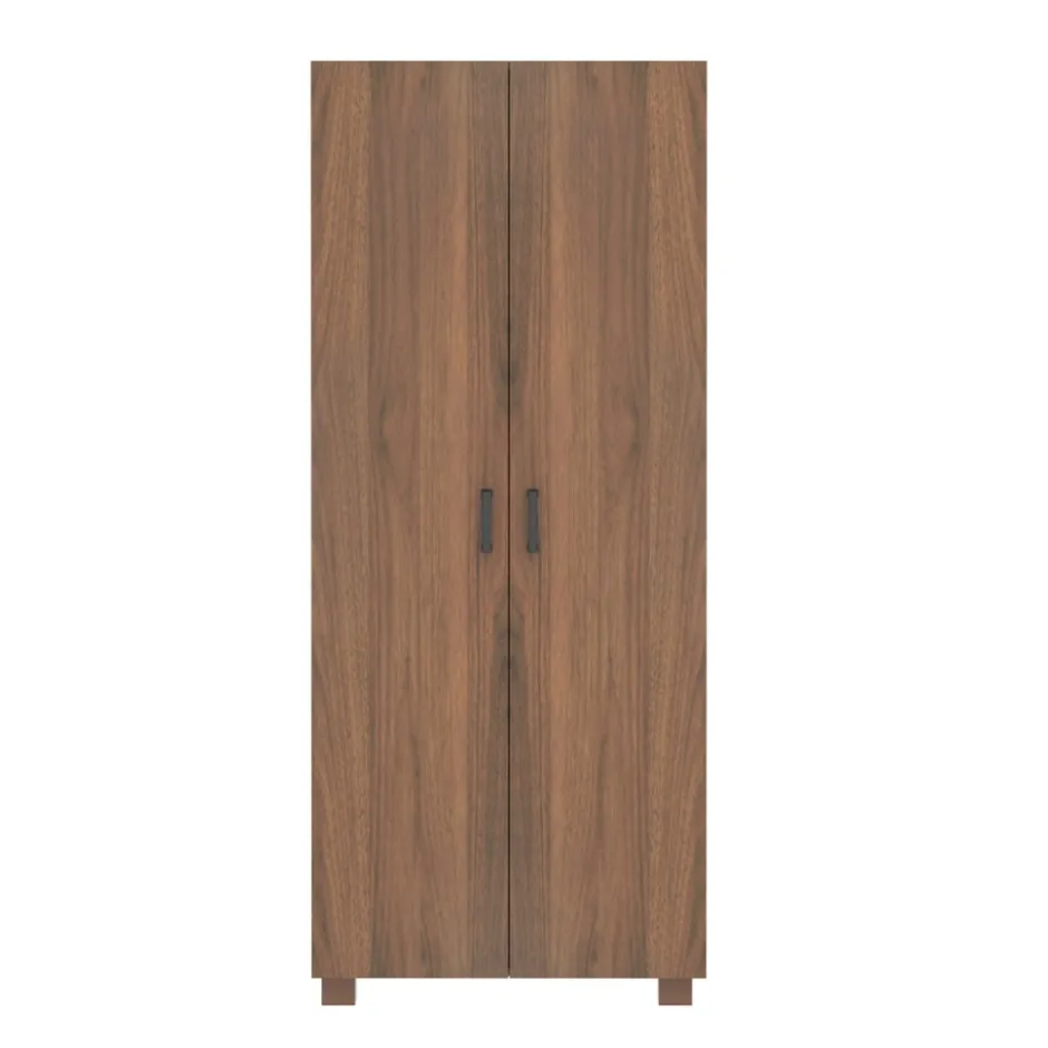 Born Lucky Kledingkast Roan Walnut< Kledingkasten