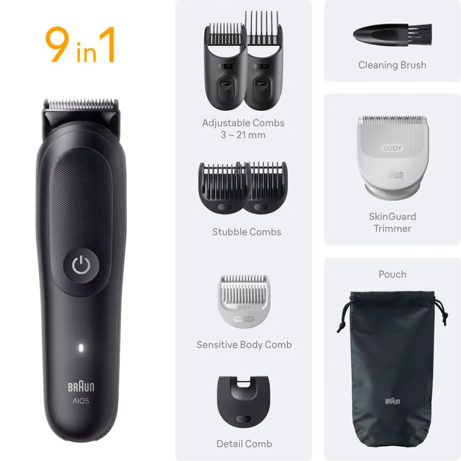 Braun Series 5 MGK5540 9-in-1 Verzorgingsset<Heren Multigroomers