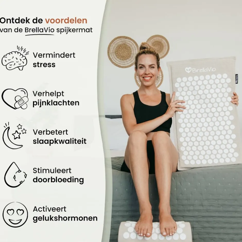 BrellaVio Eco Spijkermat Set met Spijkerkussen|Overig Discount