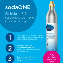 CO2 Cilinder Gascilinder voor Bruiswatertoestel 2 Stuks Multipack|BRITA Discount