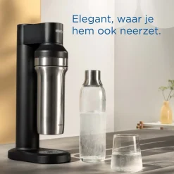 BRITA SodaTRIO RVS Grote Fles Zwart Single Unit< Keuken