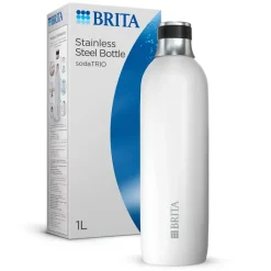 BRITA SodaTRIO RVS Grote Fles Wit Single Unit< Keuken