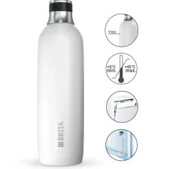 BRITA SodaTRIO RVS Grote Fles Wit Single Unit< Keuken