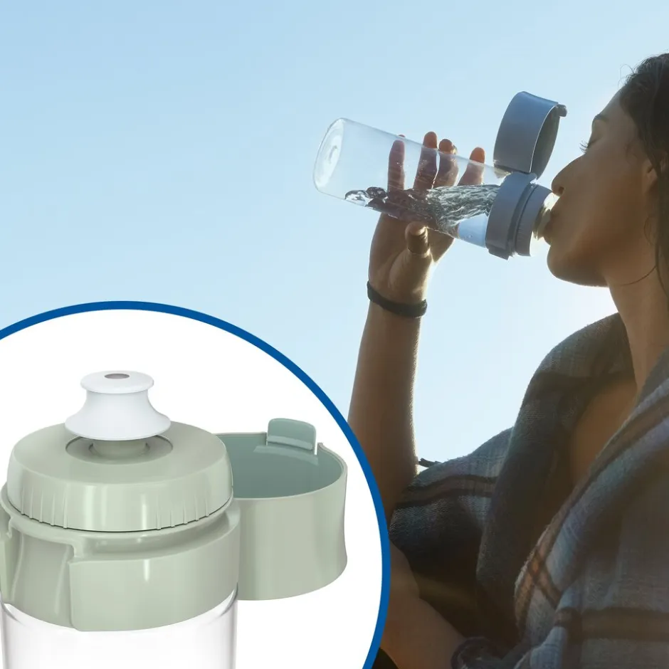 BRITA Waterfilterfles Vital 0.6L Lichtgroen inclusief 2 MicroDisc Single Unit< Keuken