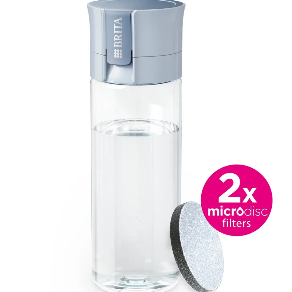 BRITA Waterfilterfles Vital 0.6L Lichtblauw inclusief 2 MicroDisc Single Unit< Keuken