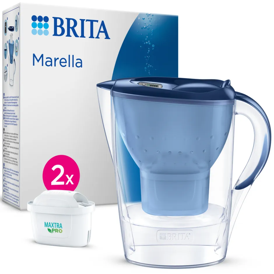 BRITA Waterfilterkan Marella Cool 2.4L Blauw incl. 2 MAXTRA PRO waterfilterpatroon< Keuken