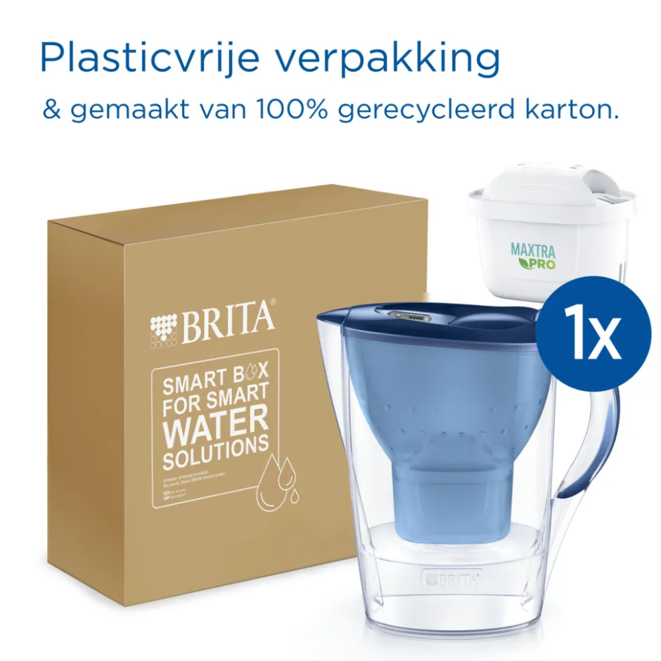 BRITA Waterfilterkan Marella Cool 2.4L Blauw incl. 1 MAXTRA PRO ALL-IN-1 Filterpatroon< Keuken