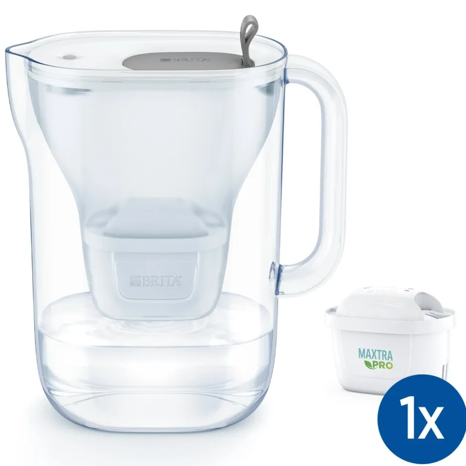 BRITA Waterfilterkan Style Cool 2.4L Grijs inclusief 1 MAXTRA PRO waterfilterpatroon< Keuken