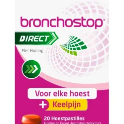 Bronchostop Direct Hoestpastilles met Honing< Luchtwegen