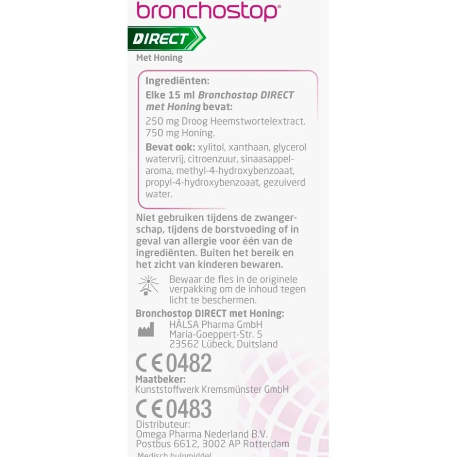 Bronchostop Direct met Honing< Luchtwegen