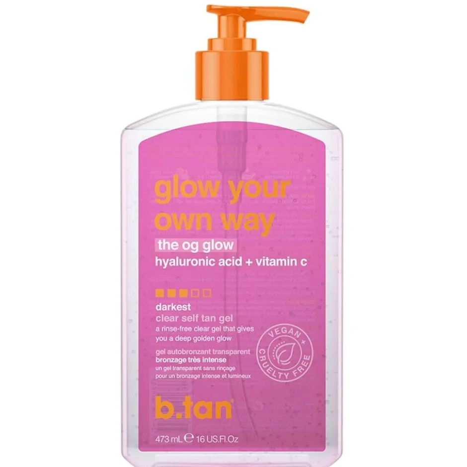 B.TAN Glow Your Own Way The OG Glow Darkest Clear Self Tan Gel< Zelfbruiners